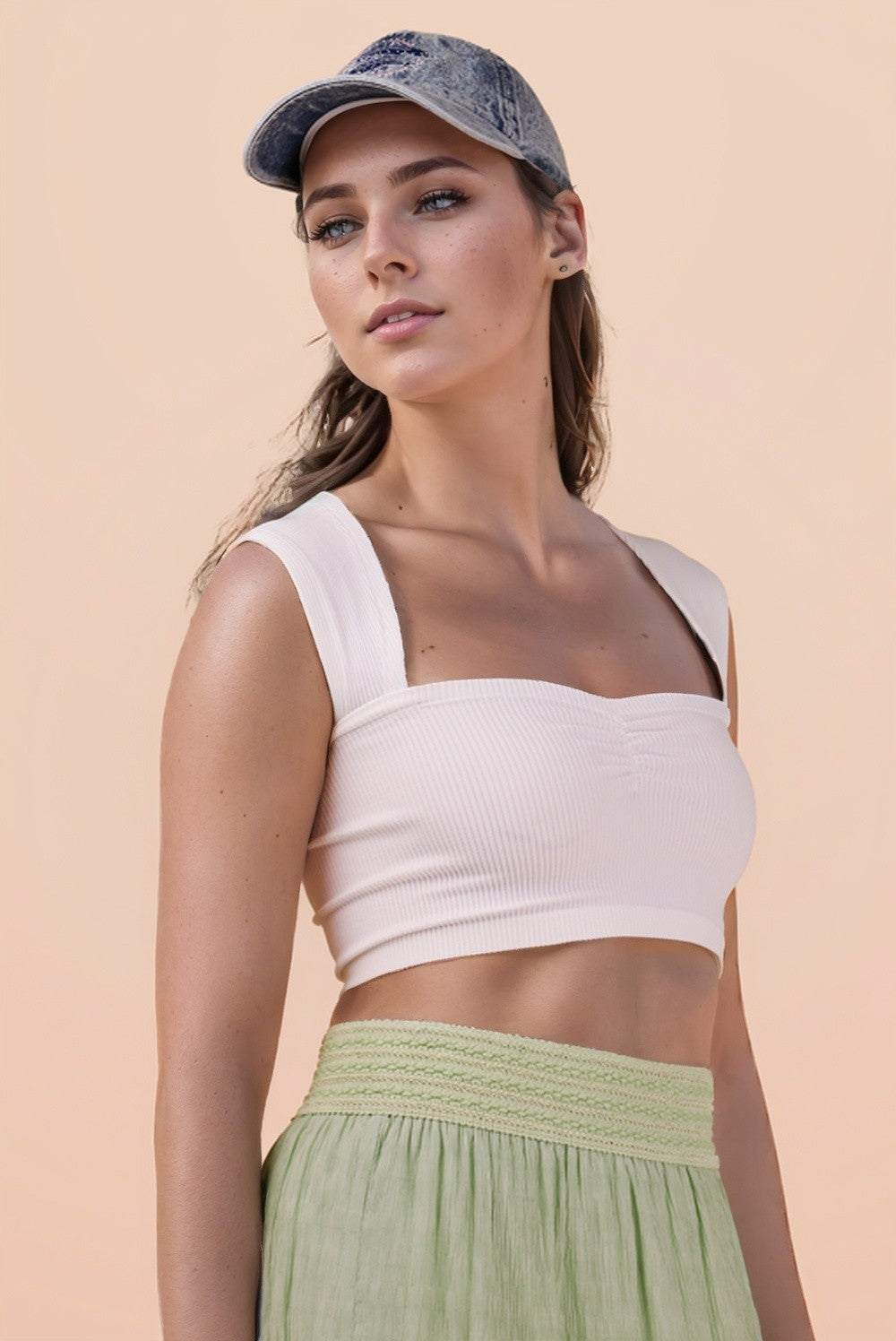 Easygoing Crop Tank in Ivory