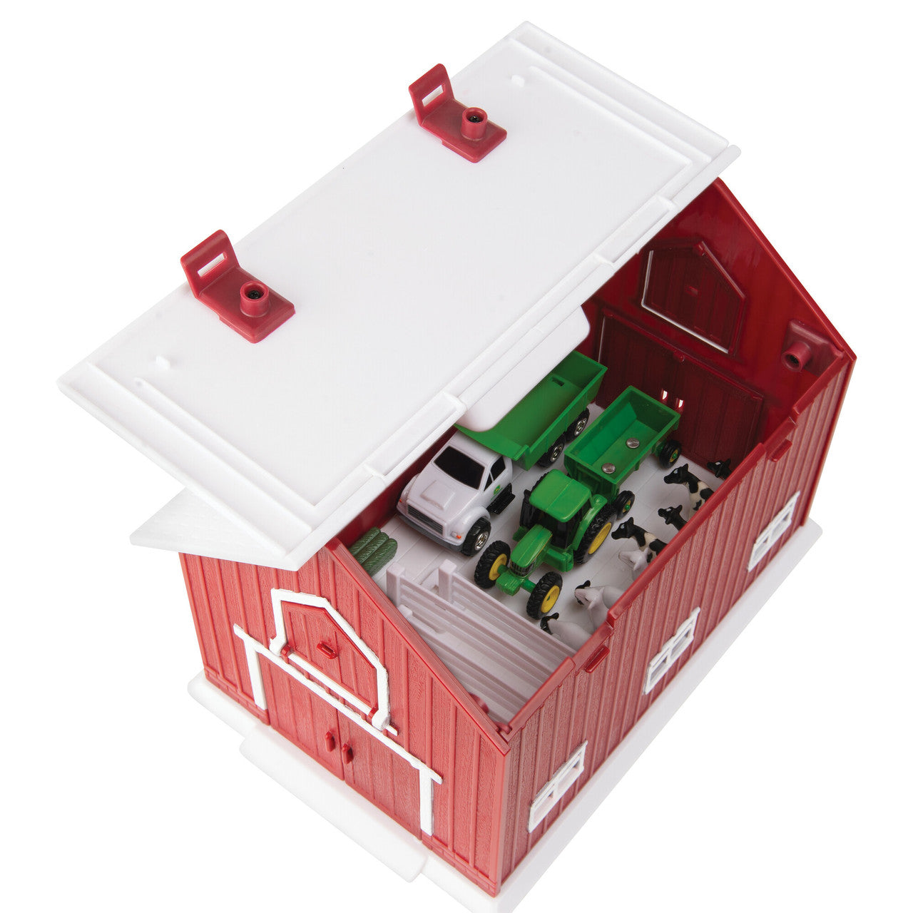 John Deere 1:64 Scale 24 Piece Farm Playset with On-the-Go Barn