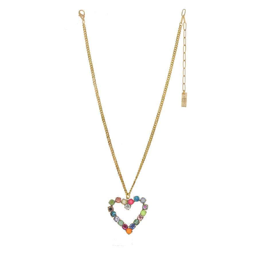 Mini Heart Pop Necklace in Gold