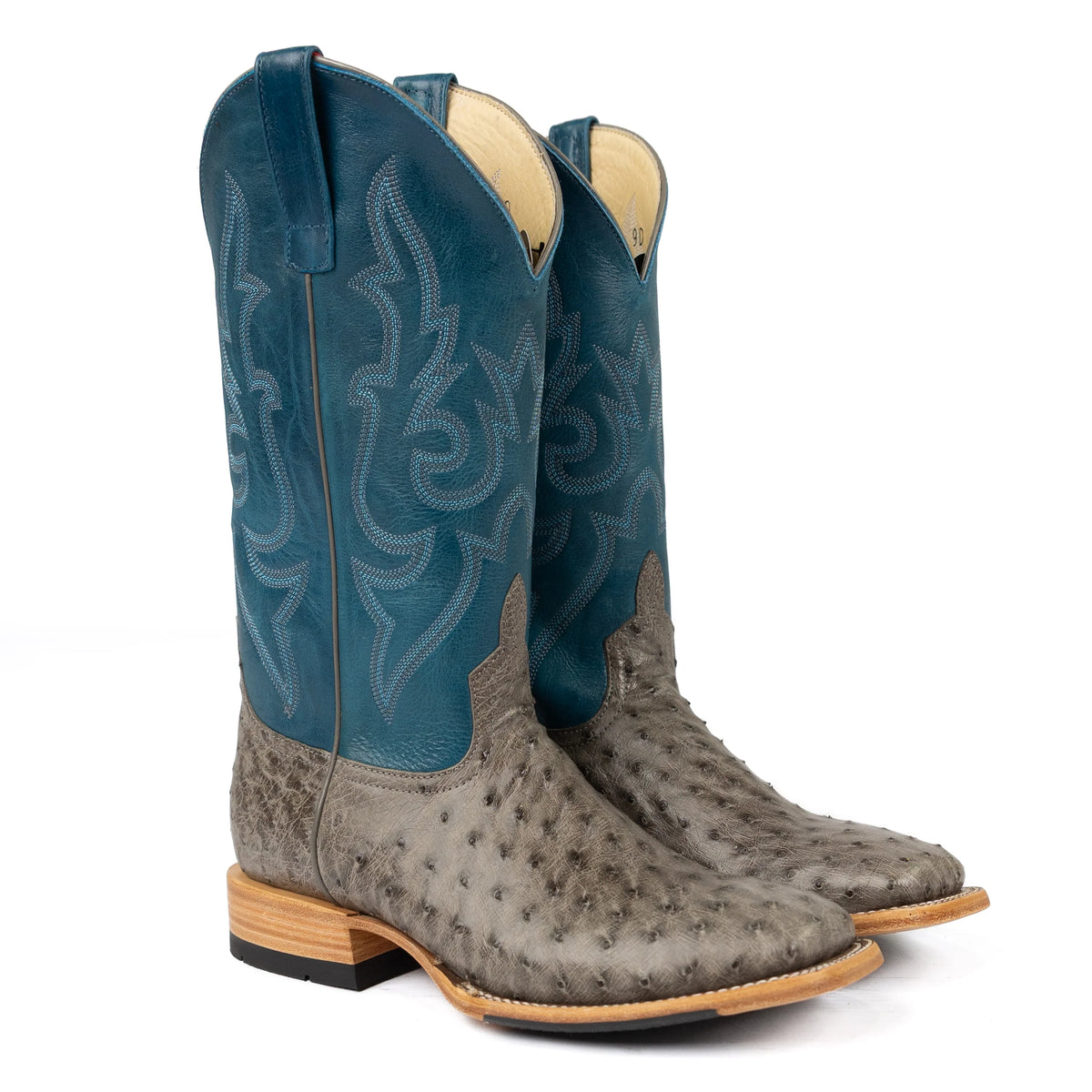 Horse Power | Men's Top Hand Serpentine Bruciato Full Quill Ostrich Boots