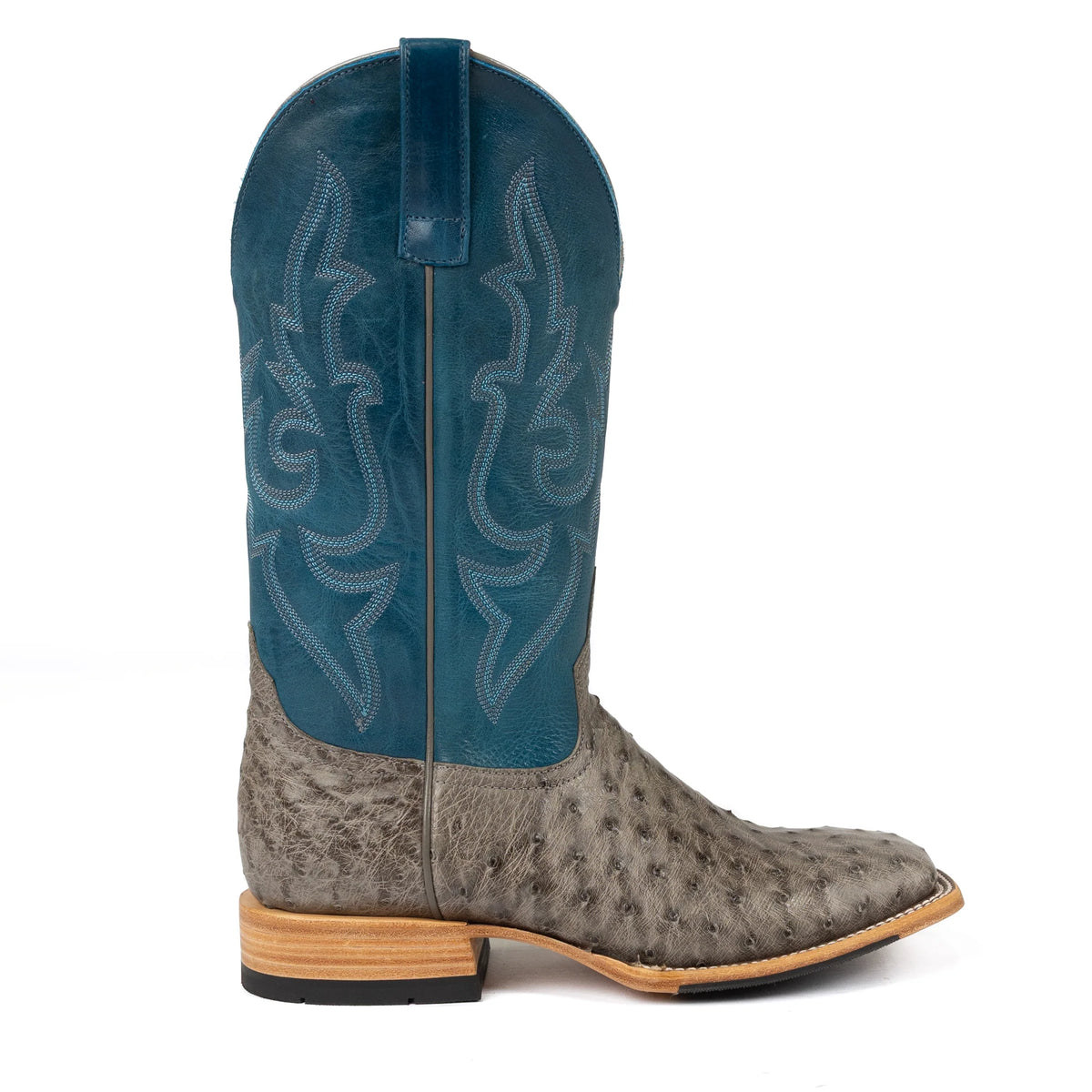 Horse Power | Men's Top Hand Serpentine Bruciato Full Quill Ostrich Boots