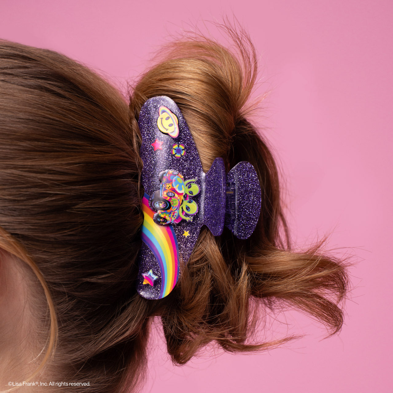 Lisa Frank X Kitsch Glitter Claw Clip - Zoomer™ & Zorbit™