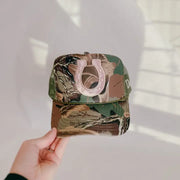 Camo Velvet Horseshoe Trucker Hat