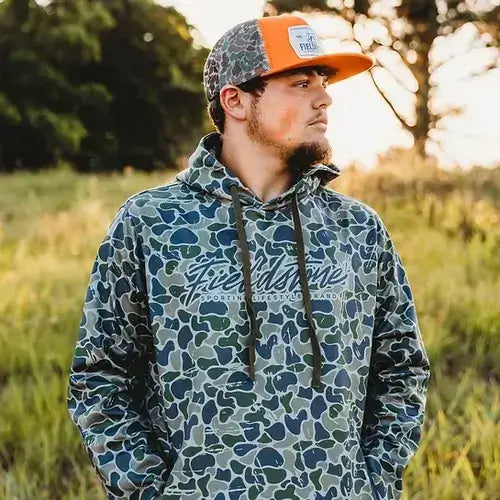 Men's Fieldstone Backwoods Script Camo Hoodie