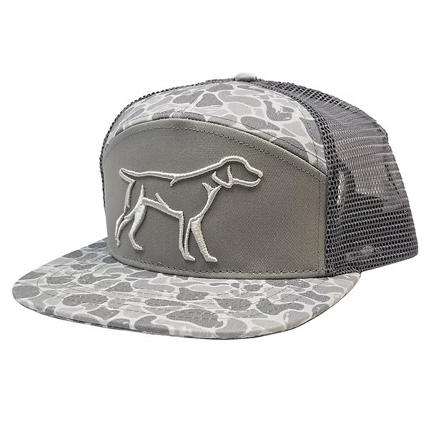Fieldstone Grey Backwoods Camo 7 Panel 3D Puff Cap