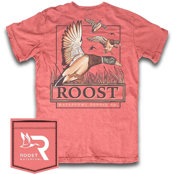 Roost Mallard Pitching T-Shirt in Watermelon