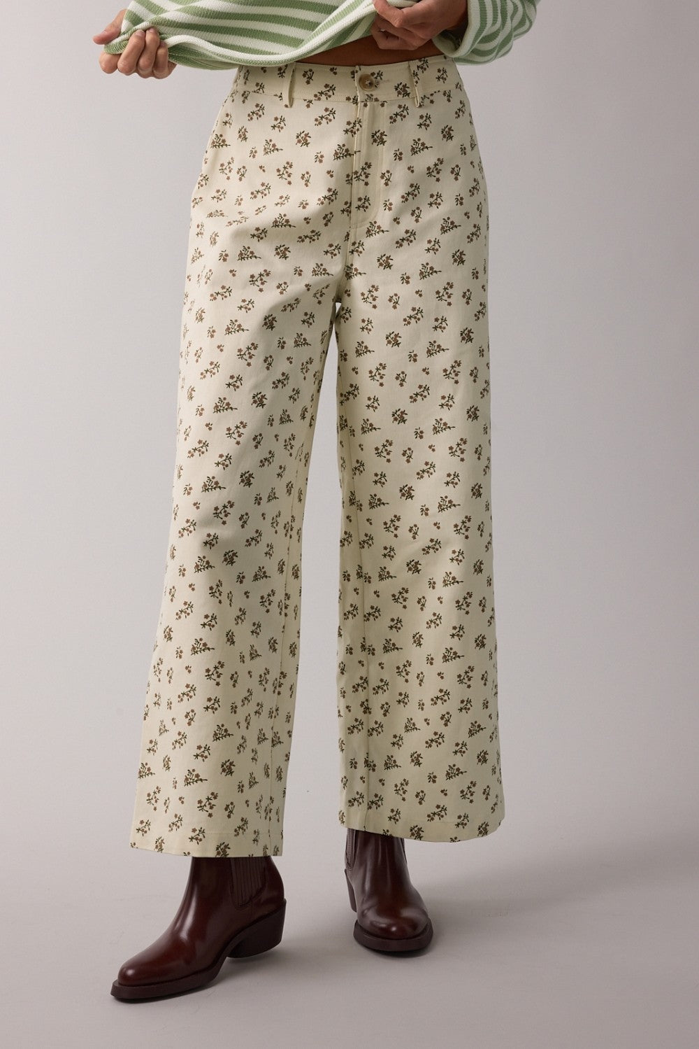 Seriously Cute Cream Floral Pants
