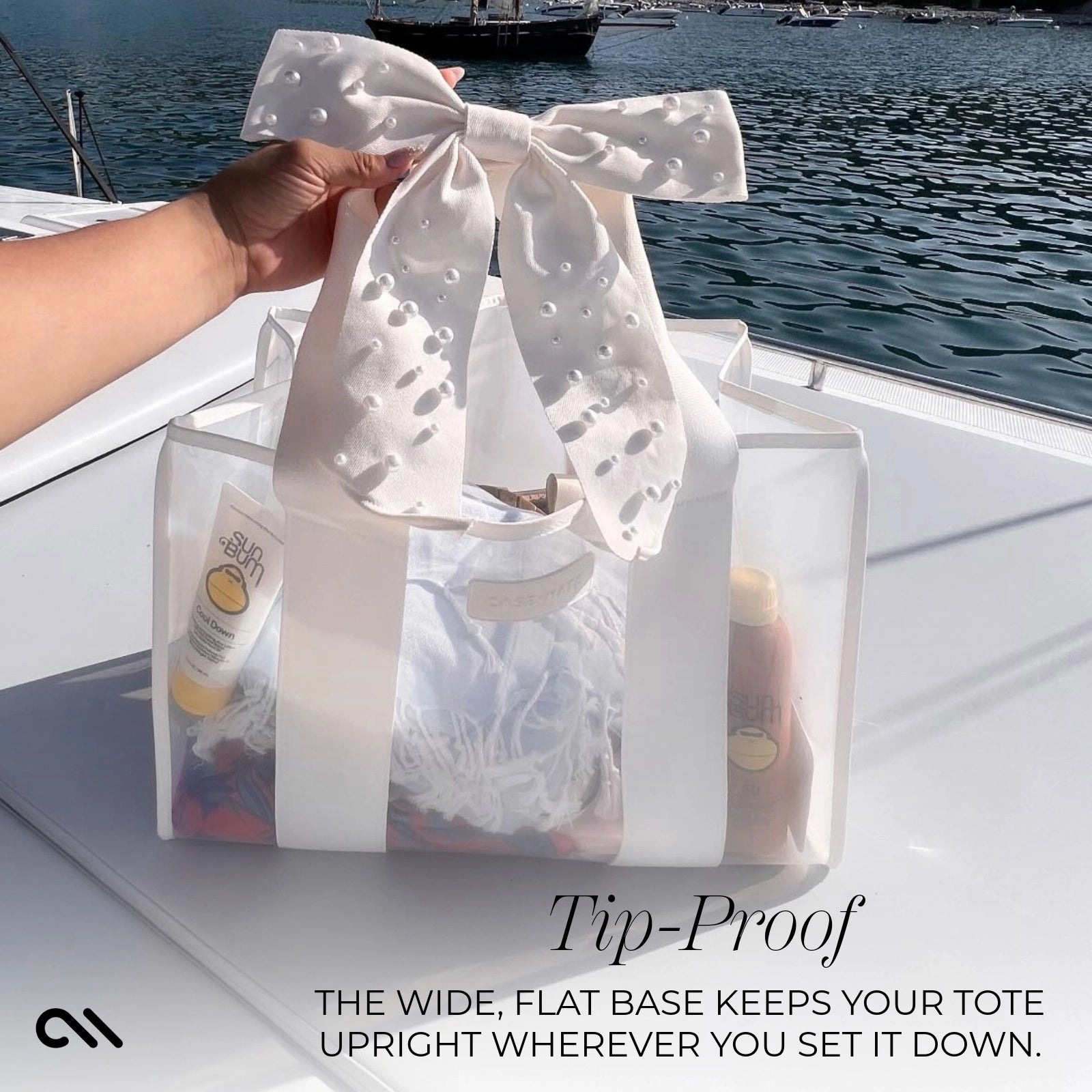 Case-Mate Bow Jelly Tote Bag - Ivory Pearl