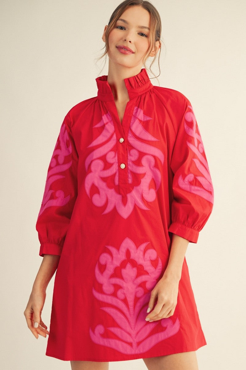 Scarlet Applique Dress