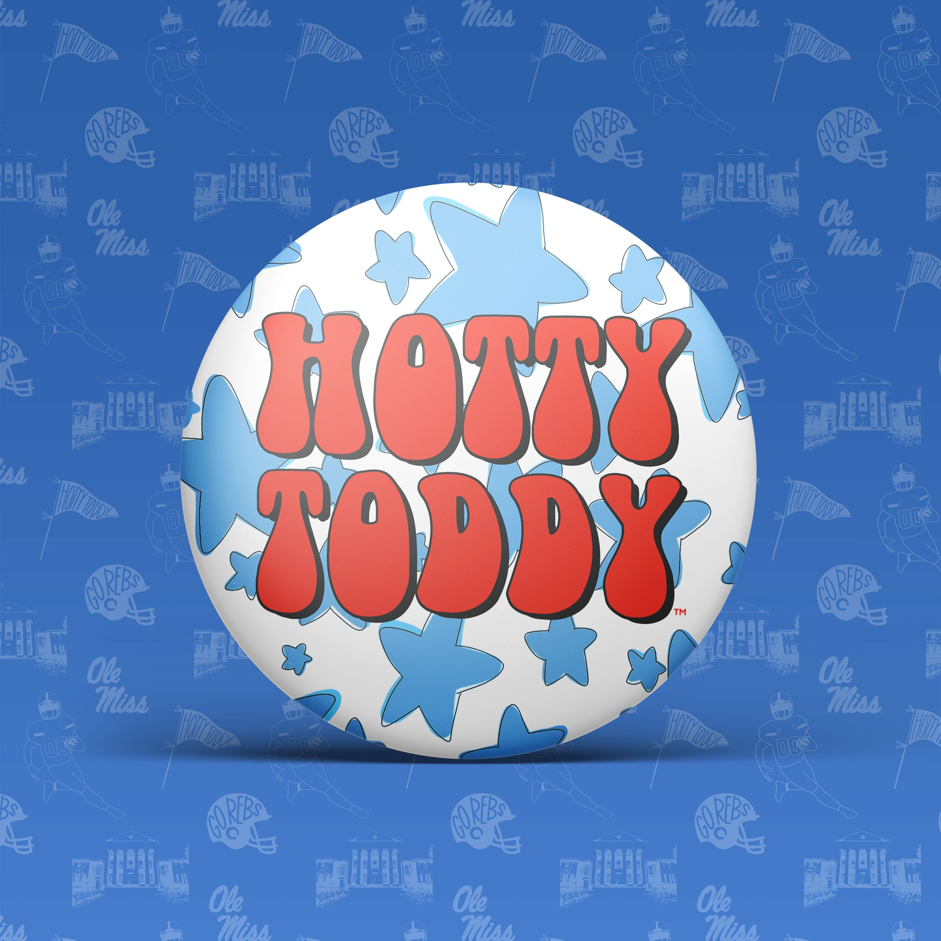 Hotty Toddy Stars Game Day Button