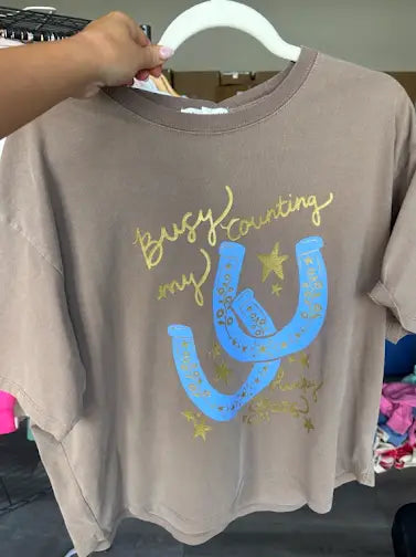 Busy Counting Stars Crop Tee