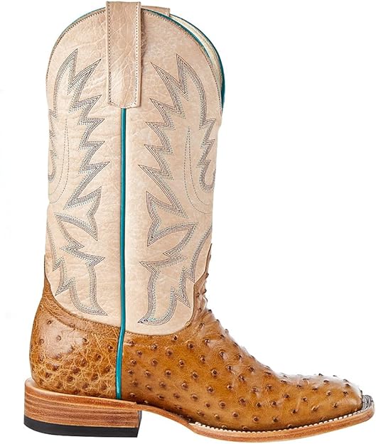 Women's Macie Bean Top Hand Antique Saddle Full Quill Ostrich Cowgirl Boot