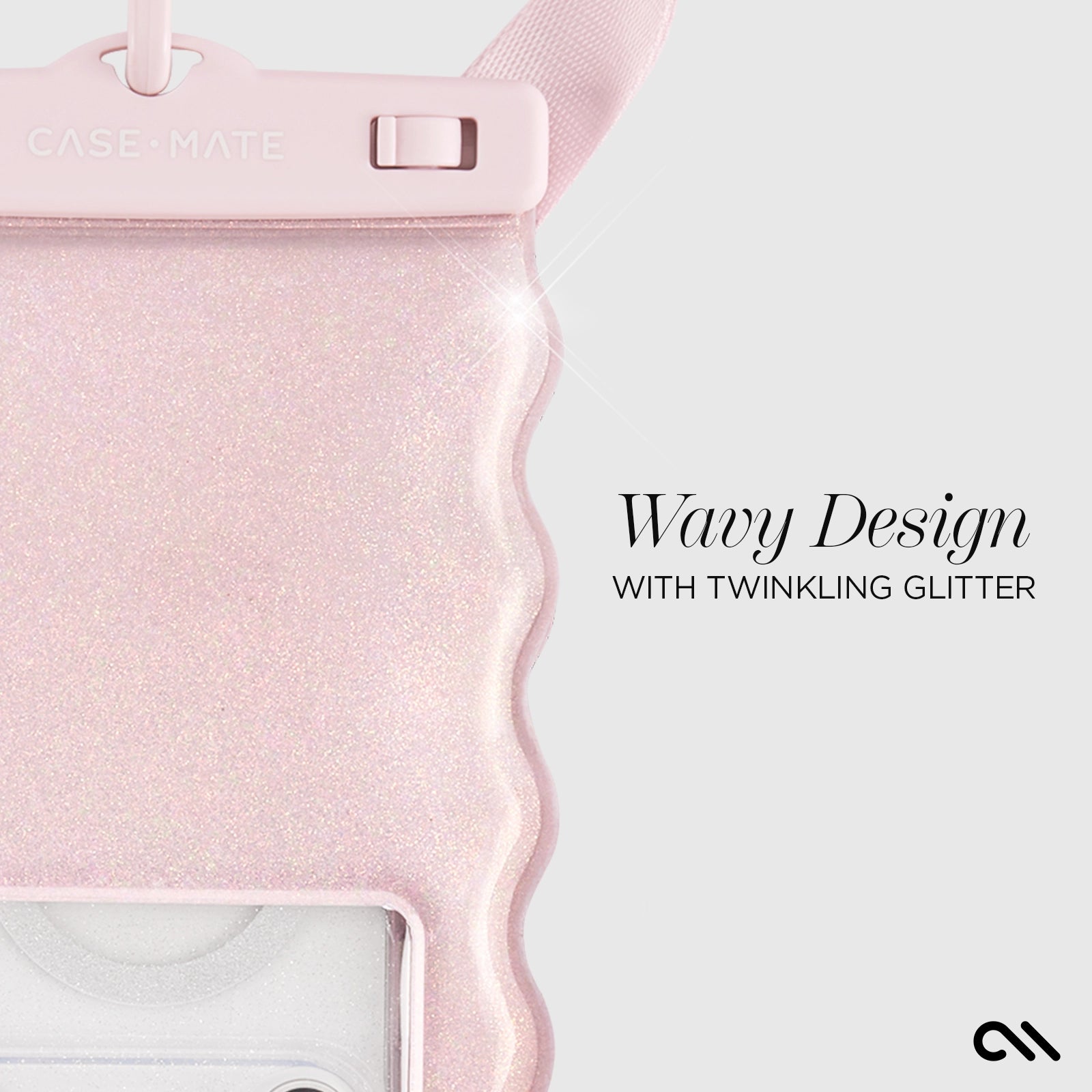 Wavy Waterproof Floating Pouch - Pink
