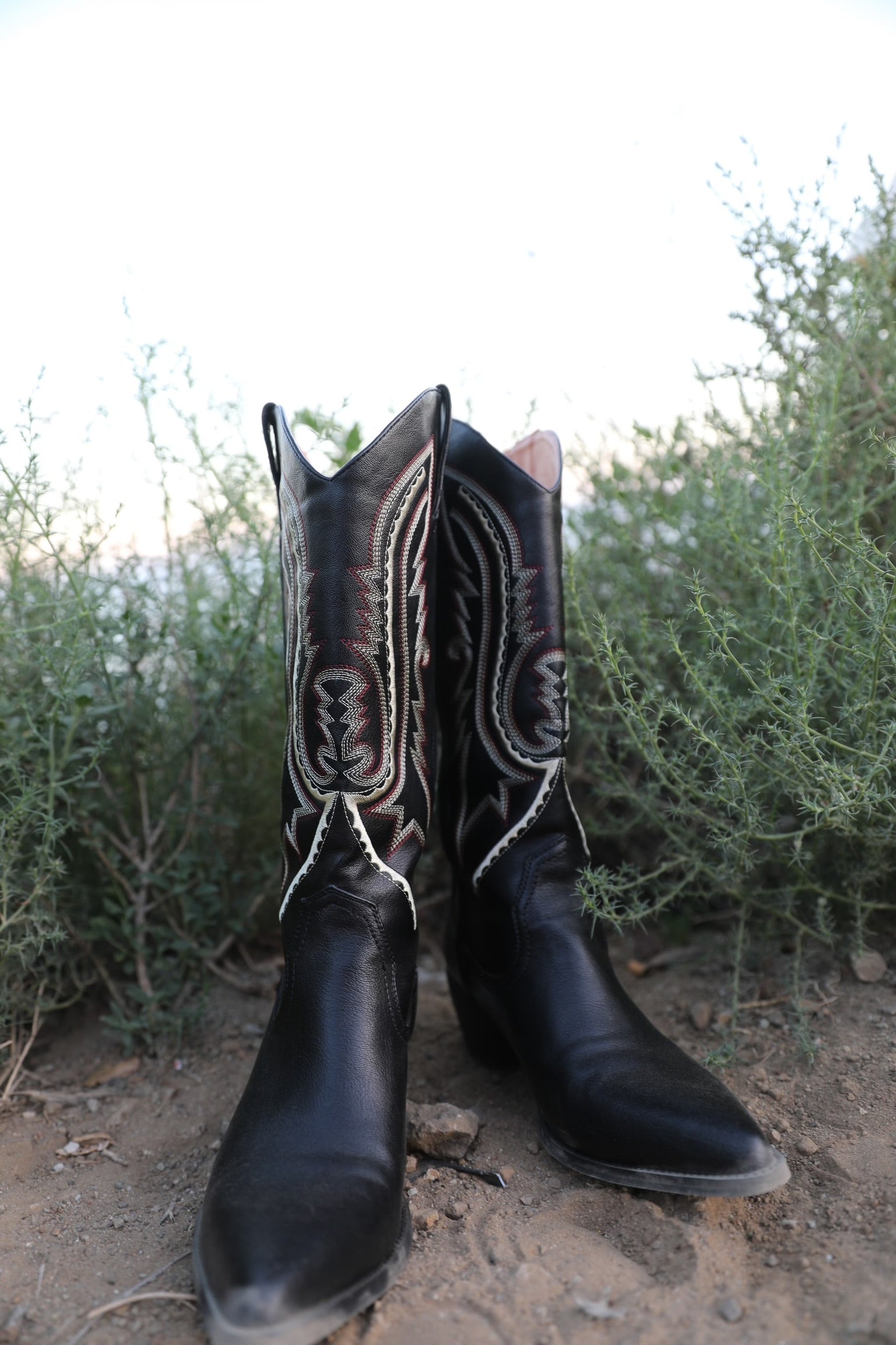 The Rebellious Black Cowboy Boots