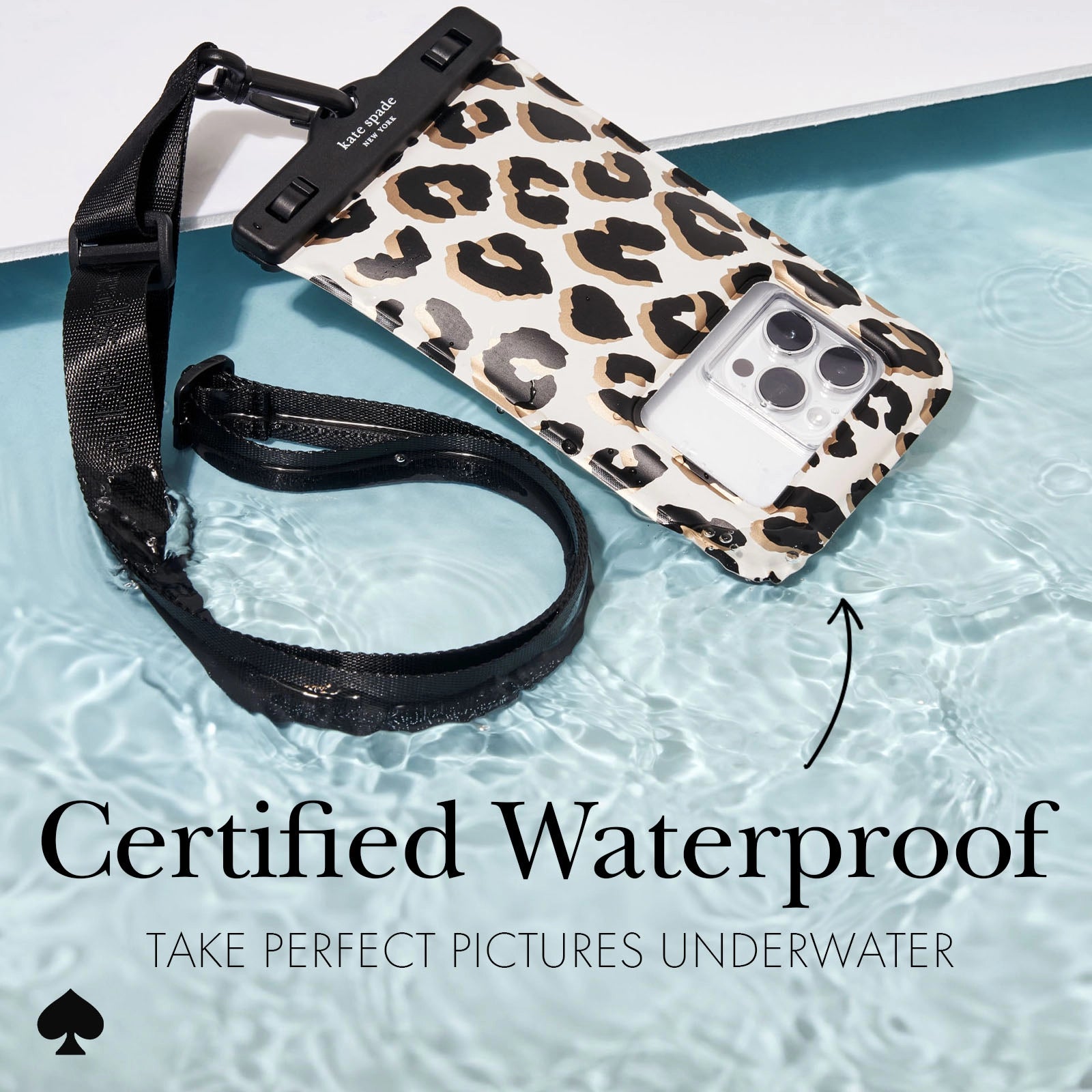 Kate Spade Waterproof Pouch - Leopard