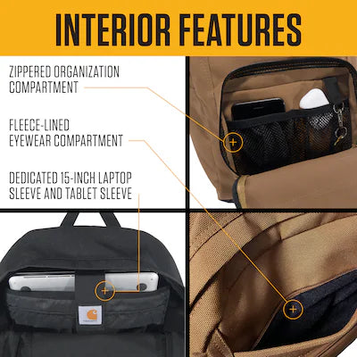 Carhartt 23L Single-Compartment Backpack in Brown