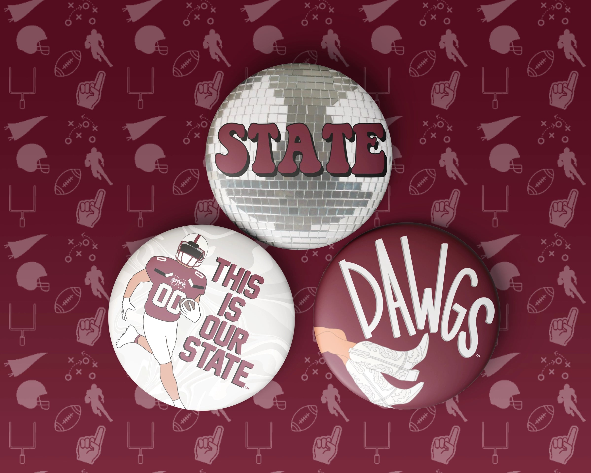 Disco Game Day Button