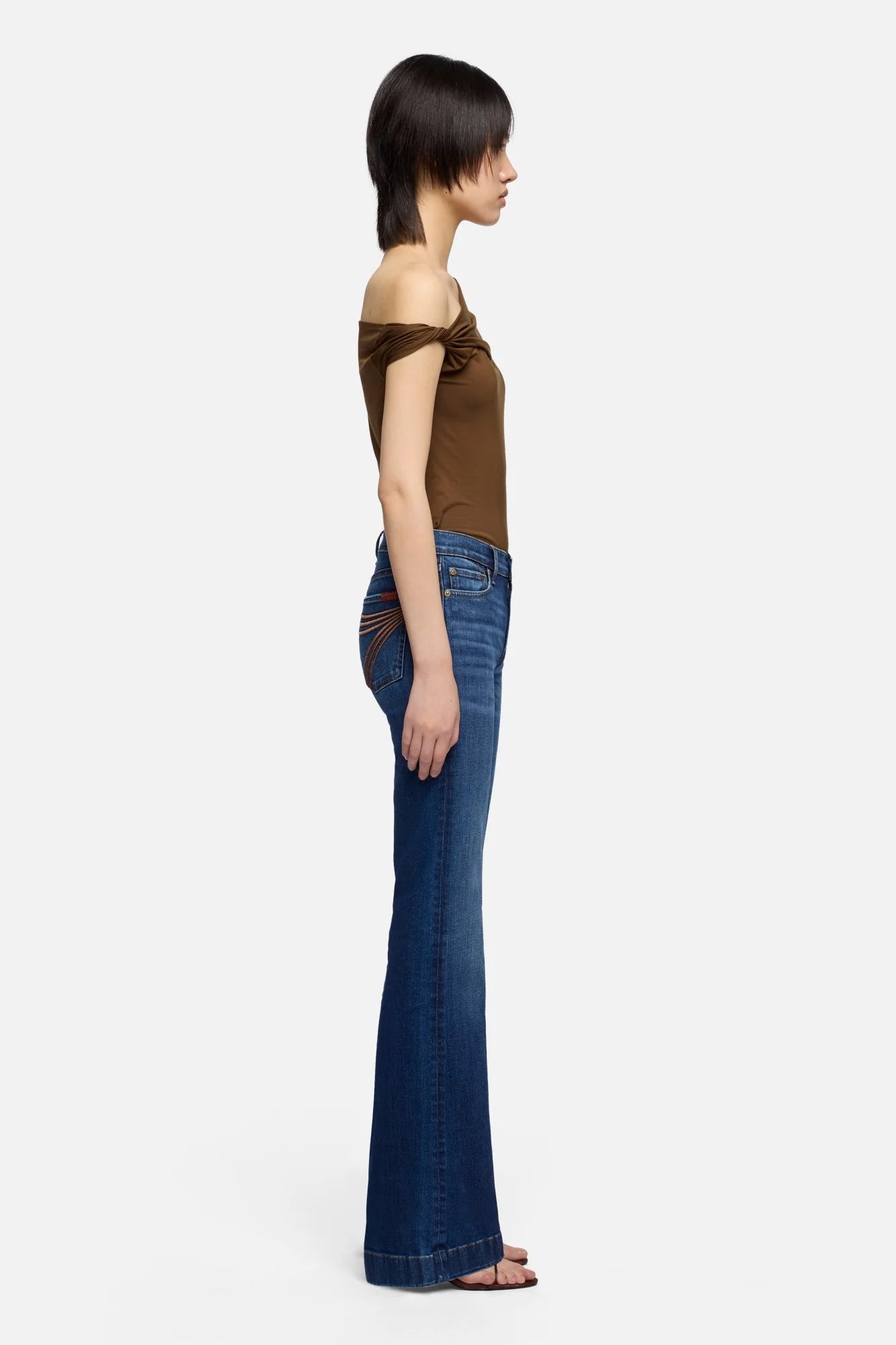 7 For All Mankind DOJO Slim Illusion Trouser Stretch Jeans | Loom | 34"
