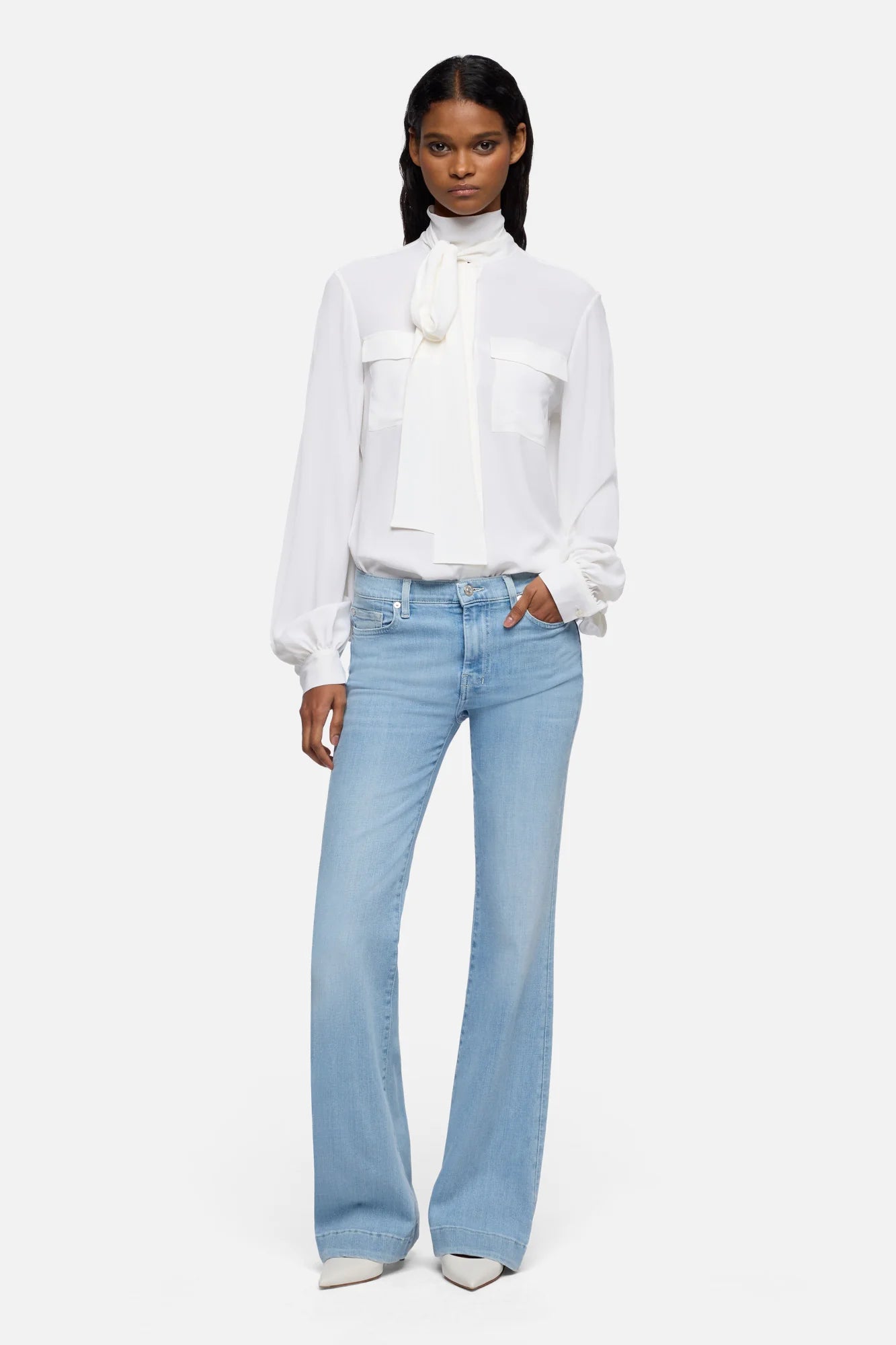 7 For All Mankind DOJO Slim Illusion Flare Jeans | Indigo Bloom | 32" & 36"