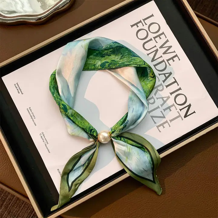 Garden Muse Pearl Neck Scarf