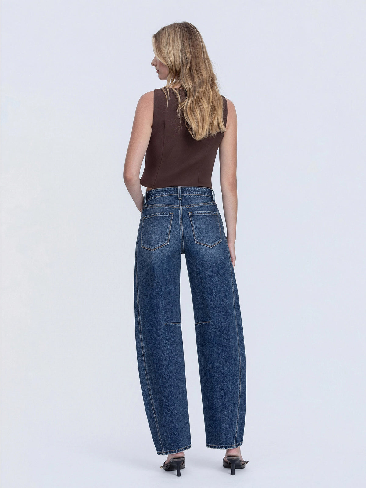 The Jade High Rise Barrel Jeans