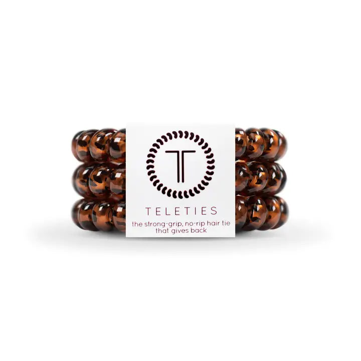 Teleties Spiral Hair Coils | Large | Tortoise Hair Ties