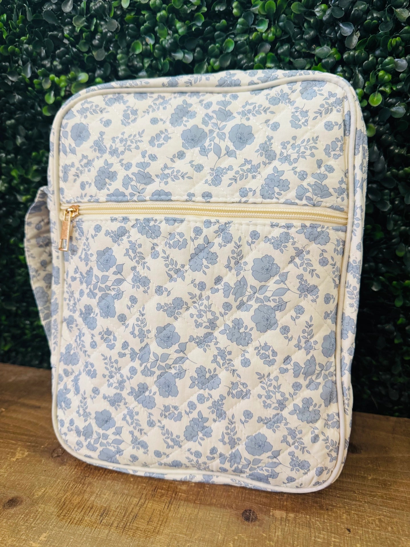 Noah Blue Floral Bible Case