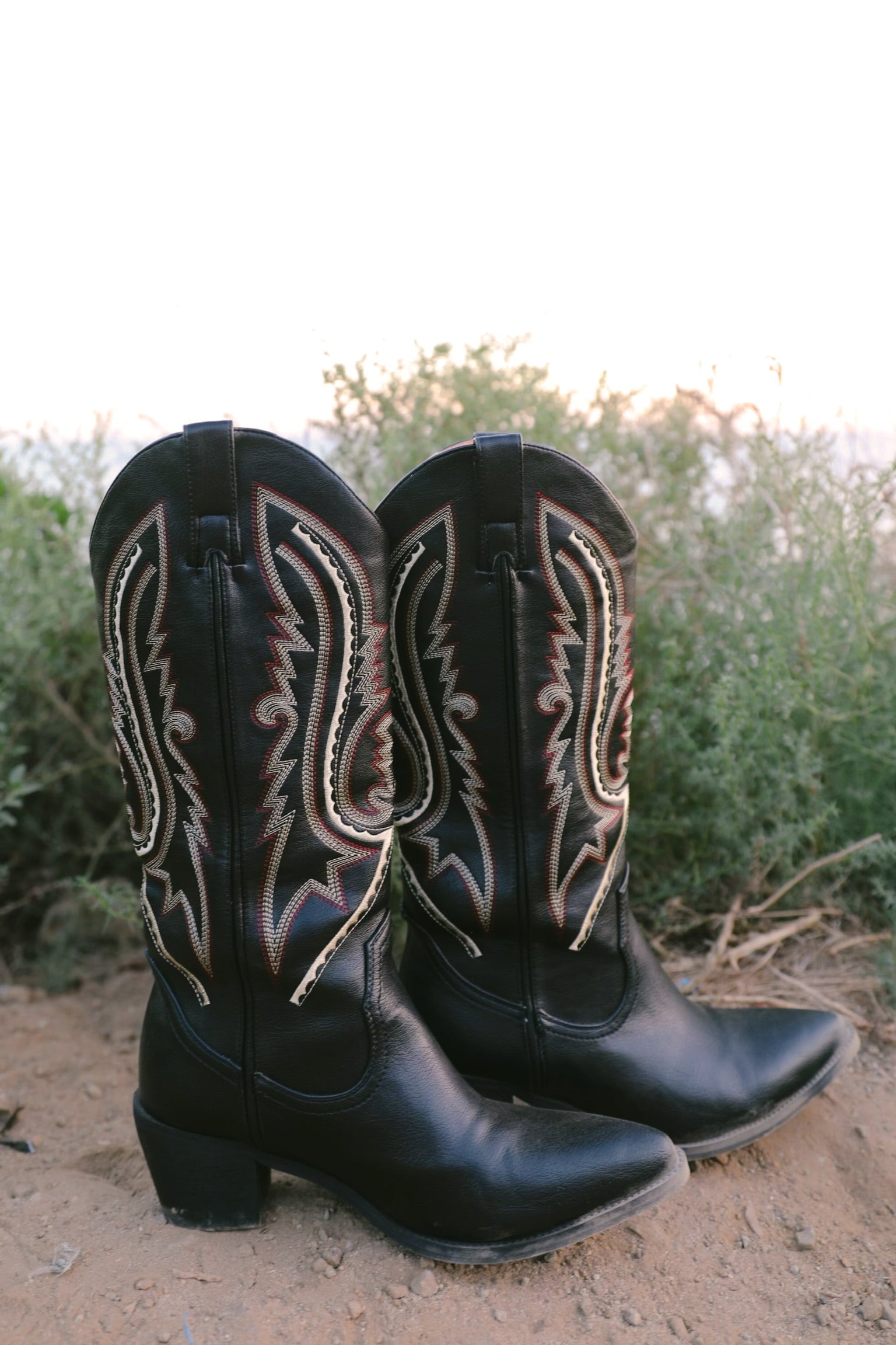 The Rebellious Black Cowboy Boots