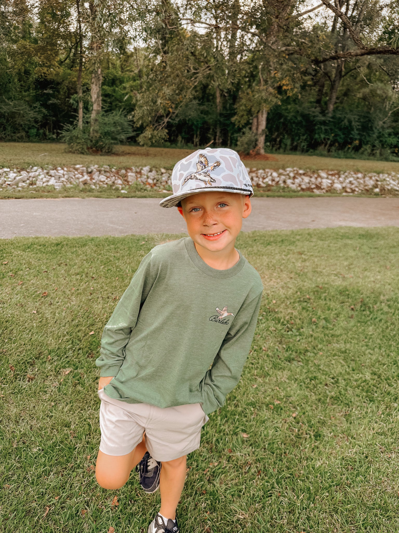 Burlebo Youth Diving Mallard Hat in Classic Deer Camo