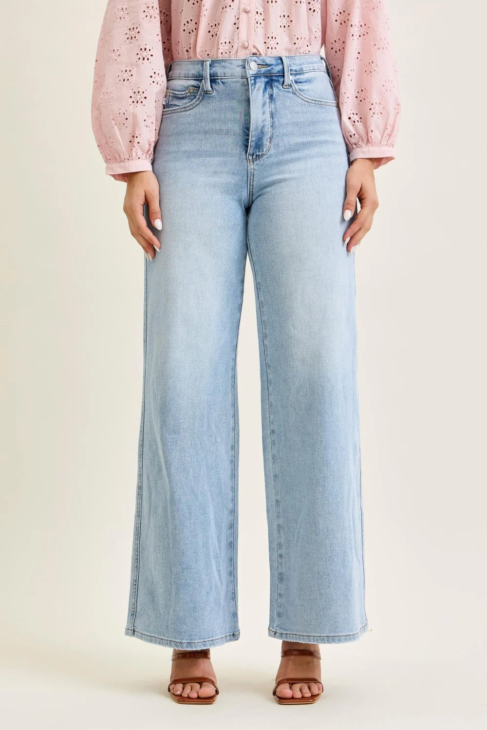 The Bonnie High Waist Tummy Control Retro Wide Leg Jeans