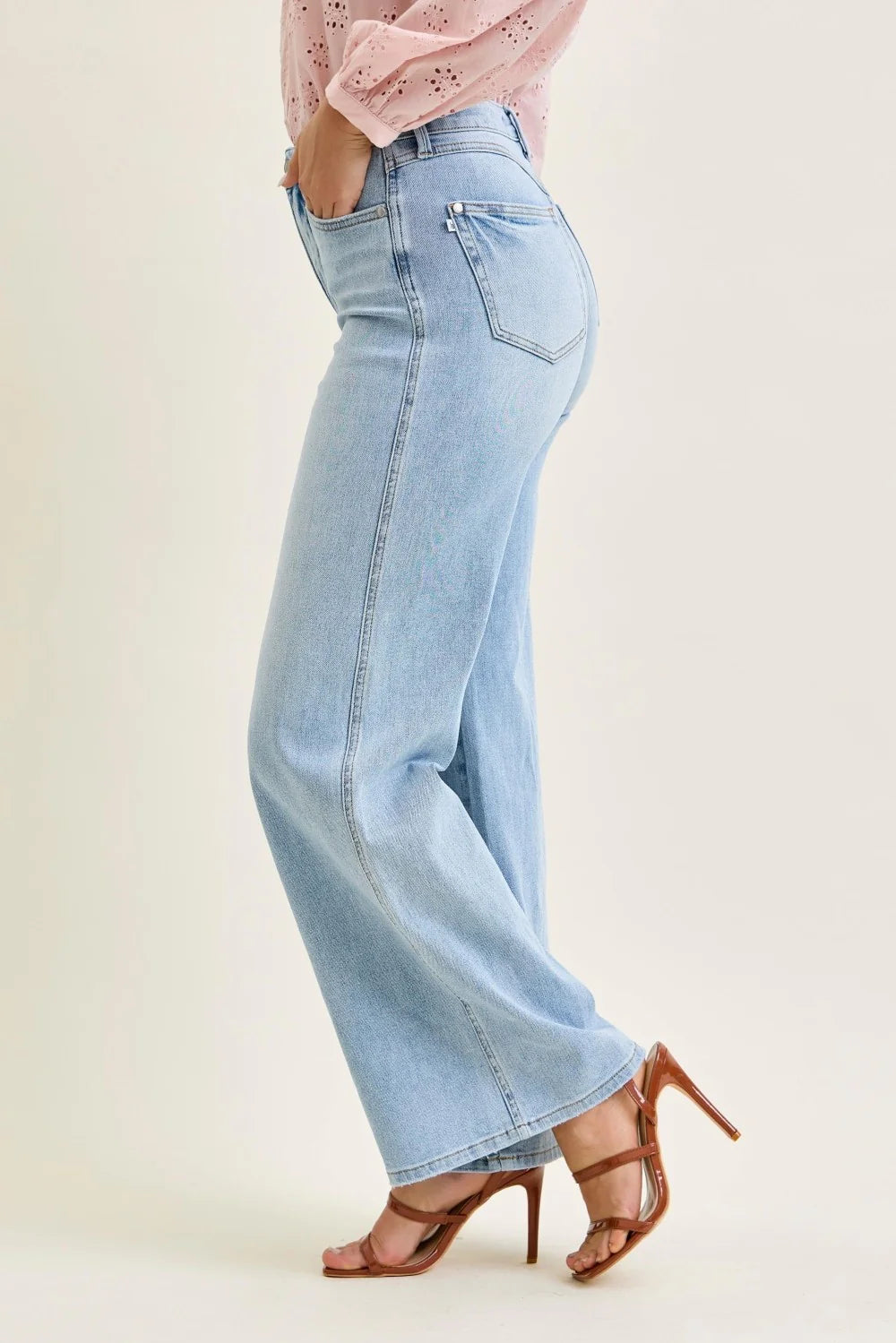 The Bonnie High Waist Tummy Control Retro Wide Leg Jeans