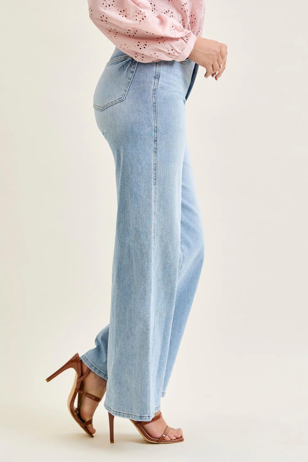 The Bonnie High Waist Tummy Control Retro Wide Leg Jeans