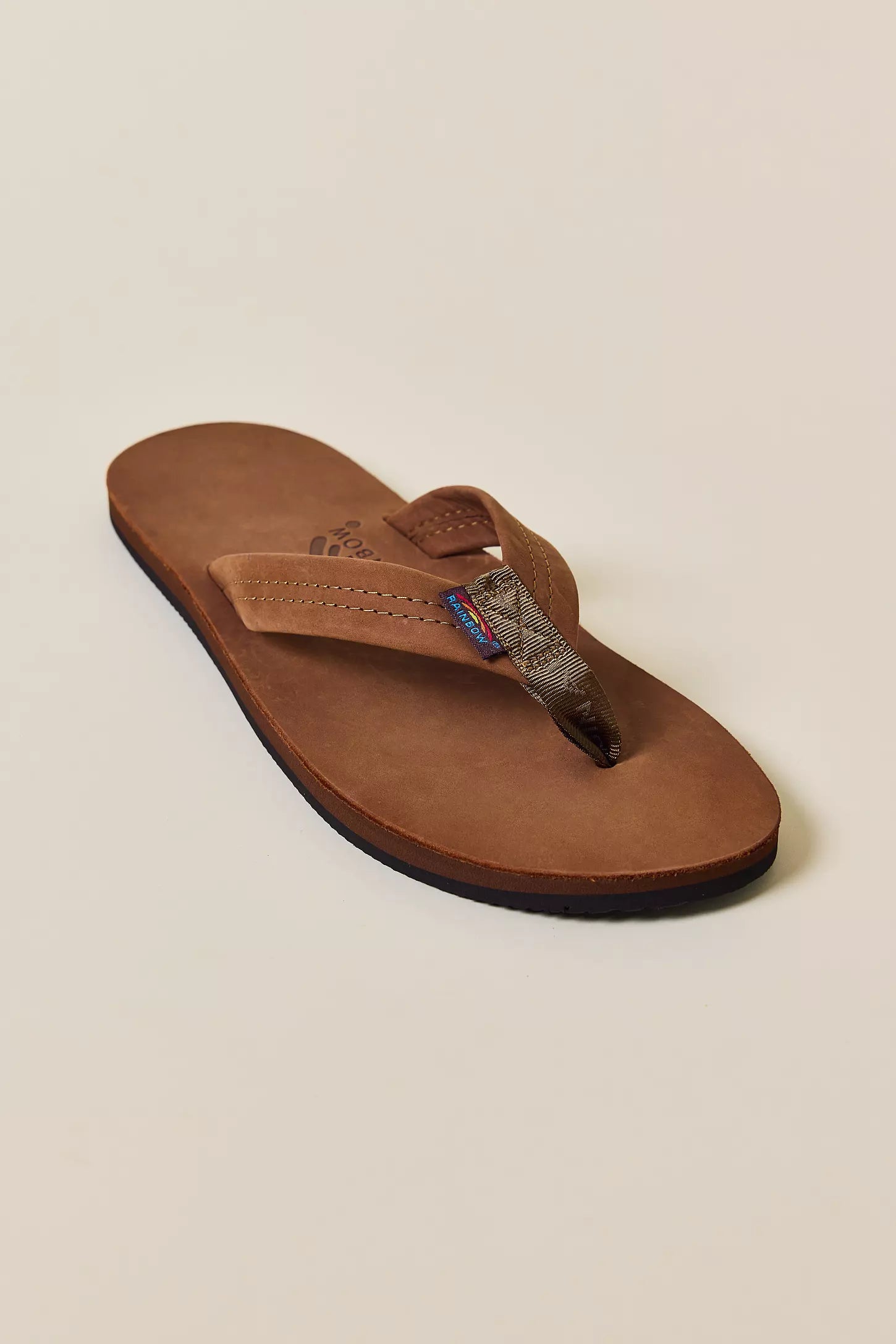 Rainbow Sandals | Men's Single Layer Premier Leather Sandals in Redwood