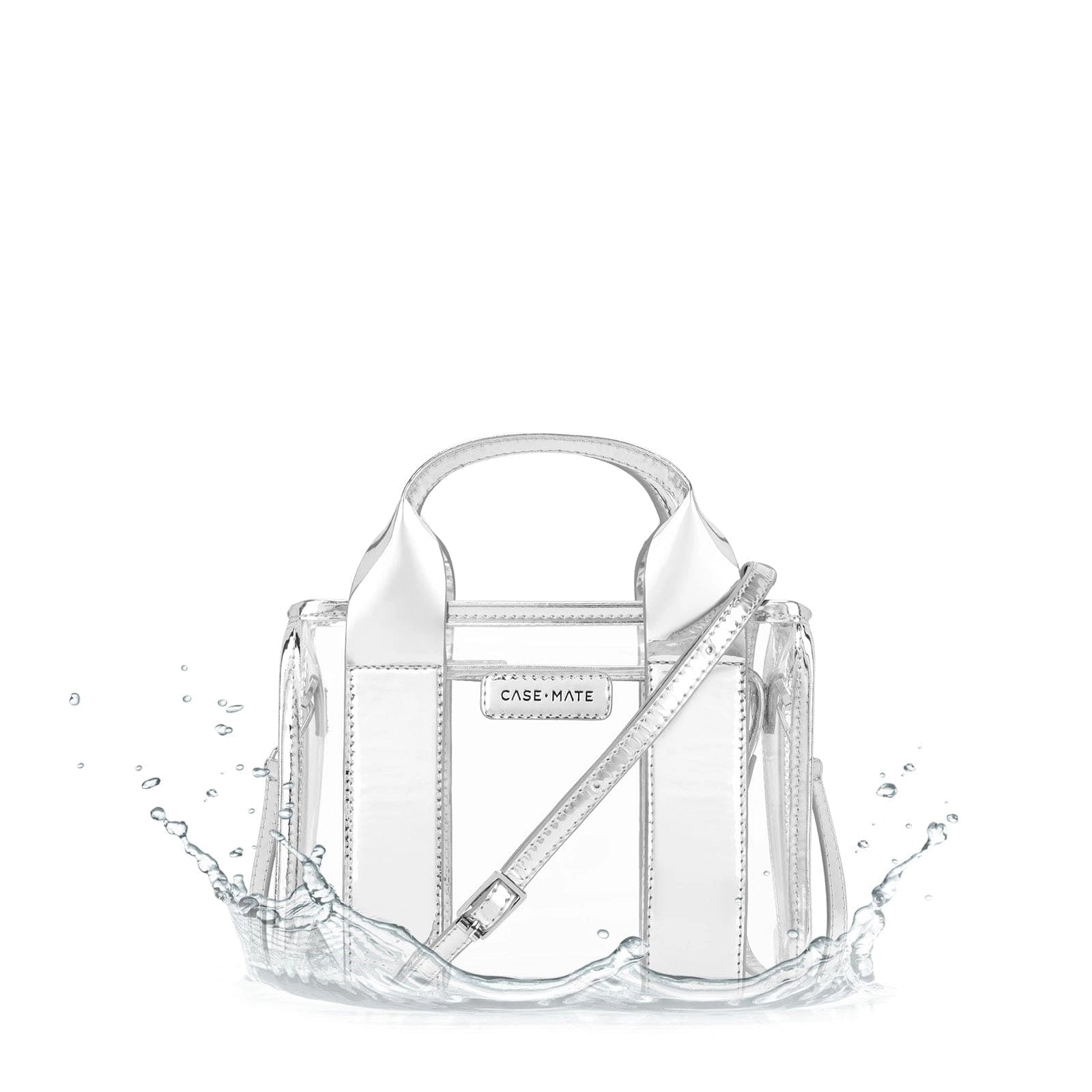 Case-Mate Clear Stadium Bag - Silver Chrome