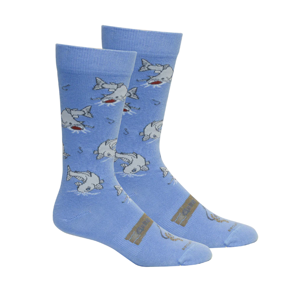 Men's Brown Dog Gone Fishin Socks