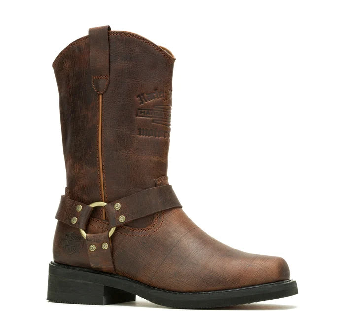 Men's Harley-Davidson Hustin West 11-Inch Brown Motorcycle Boots
