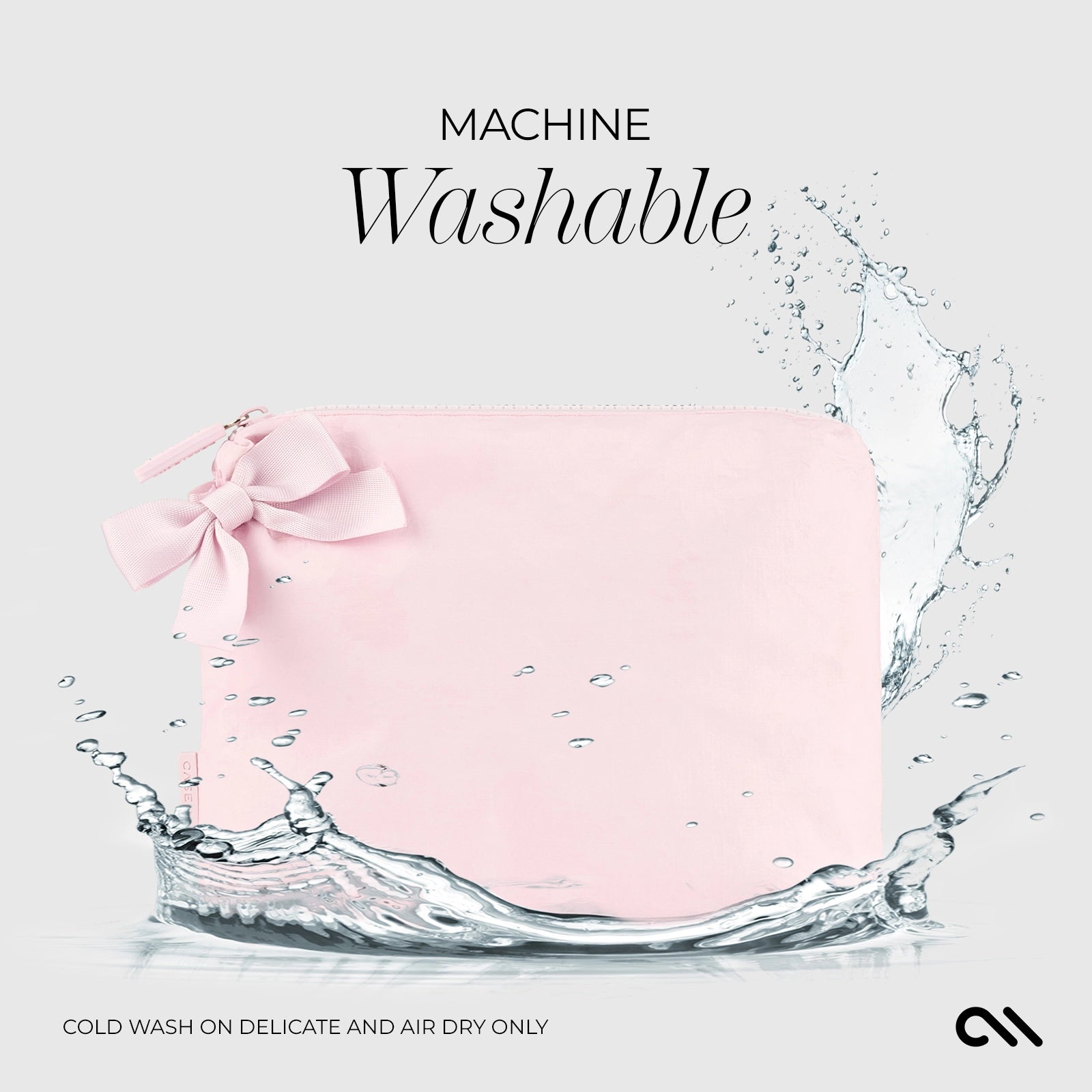Case-Mate Bow Waterproof Zip Pouch - Ballet Pink