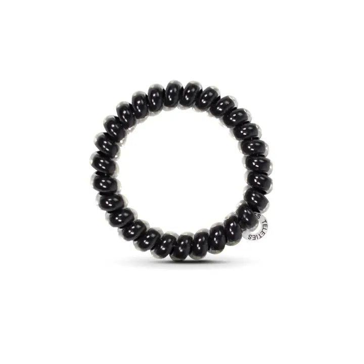 Teleties Spiral Hair Coils | Large | Jet Blac Hair Ties