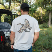Burlebo Flying Pintail Camo Duck T-Shirt - Oatmeal