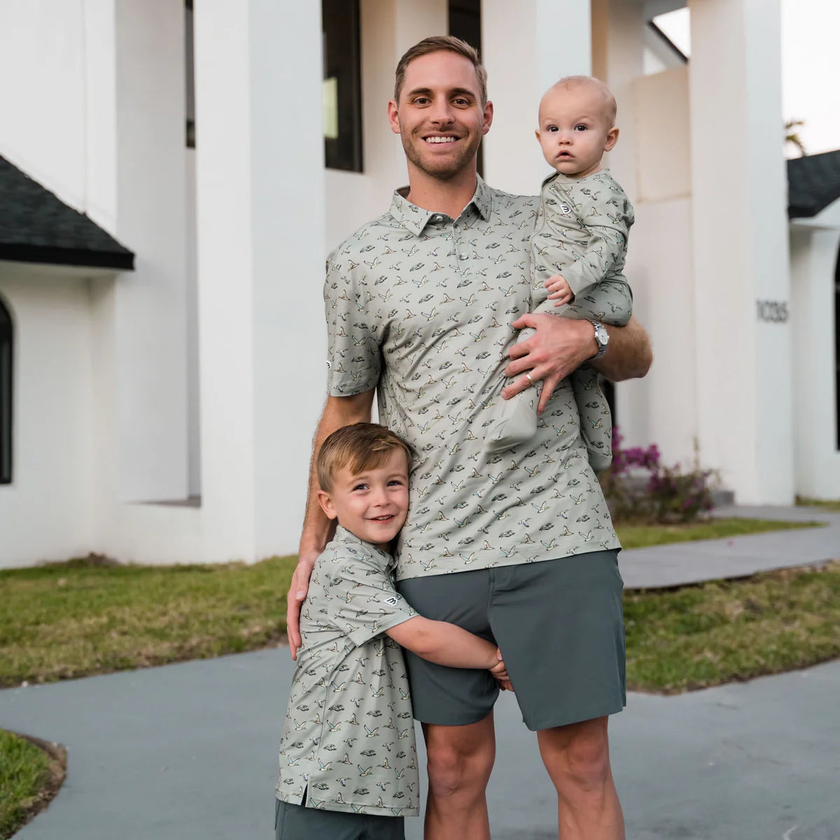 Burlebo Flying Ducks Youth Polo in Green