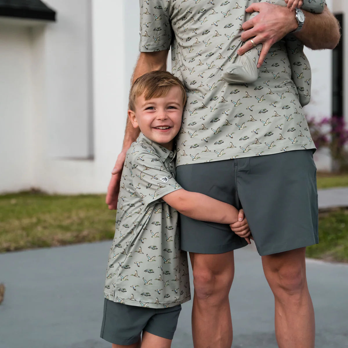 Burlebo Flying Ducks Youth Polo in Green