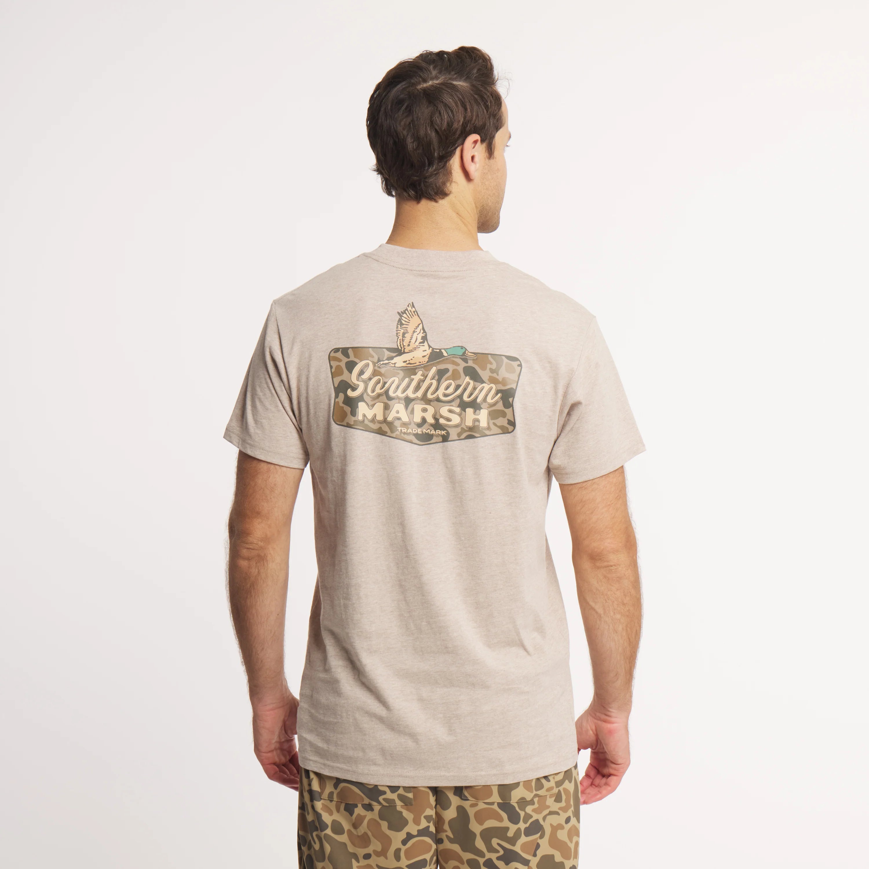 Southern Marsh Inflight Badge T-Shirt in Washed Burnt Taupe