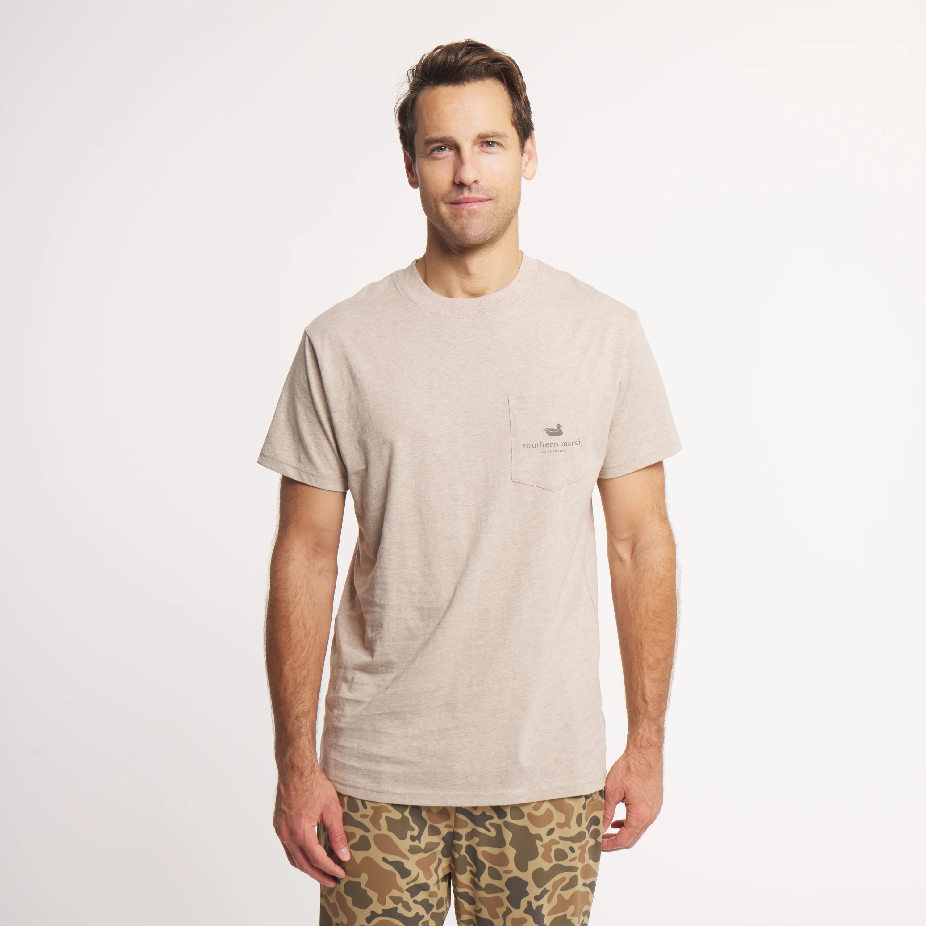 Southern Marsh Inflight Badge T-Shirt in Washed Burnt Taupe