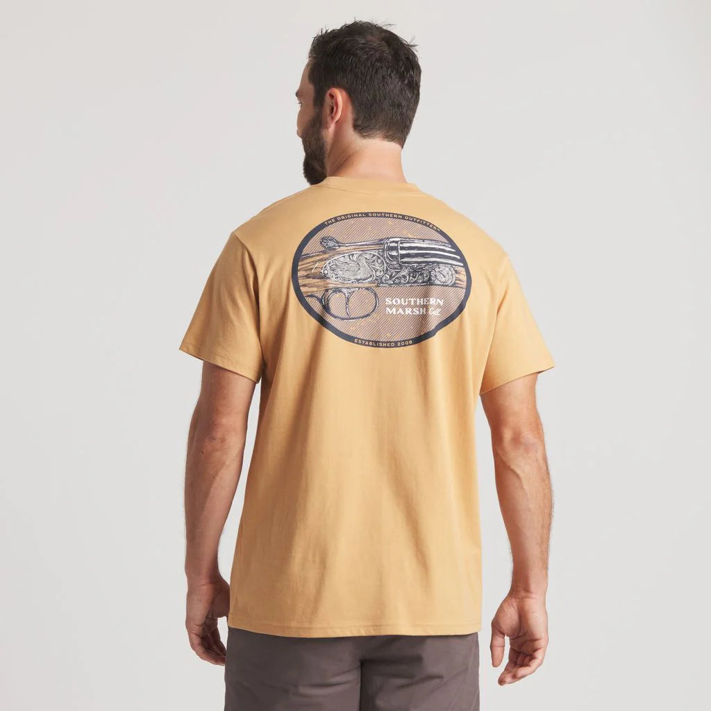 Men's Southern Marsh Heritage Engraved T-Shirt in Camel
