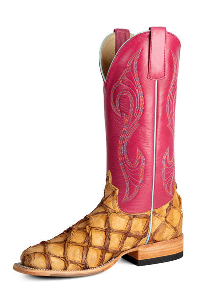 Women's Macie Bean Pink Antique Saddle Pirarucu Boots