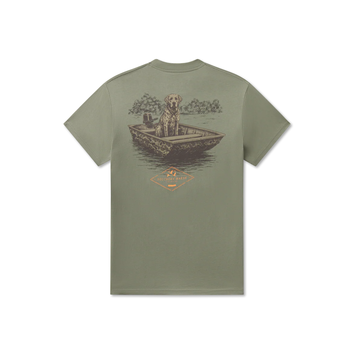 Southern Marsh Patient Pup T-Shirt in Bay Green