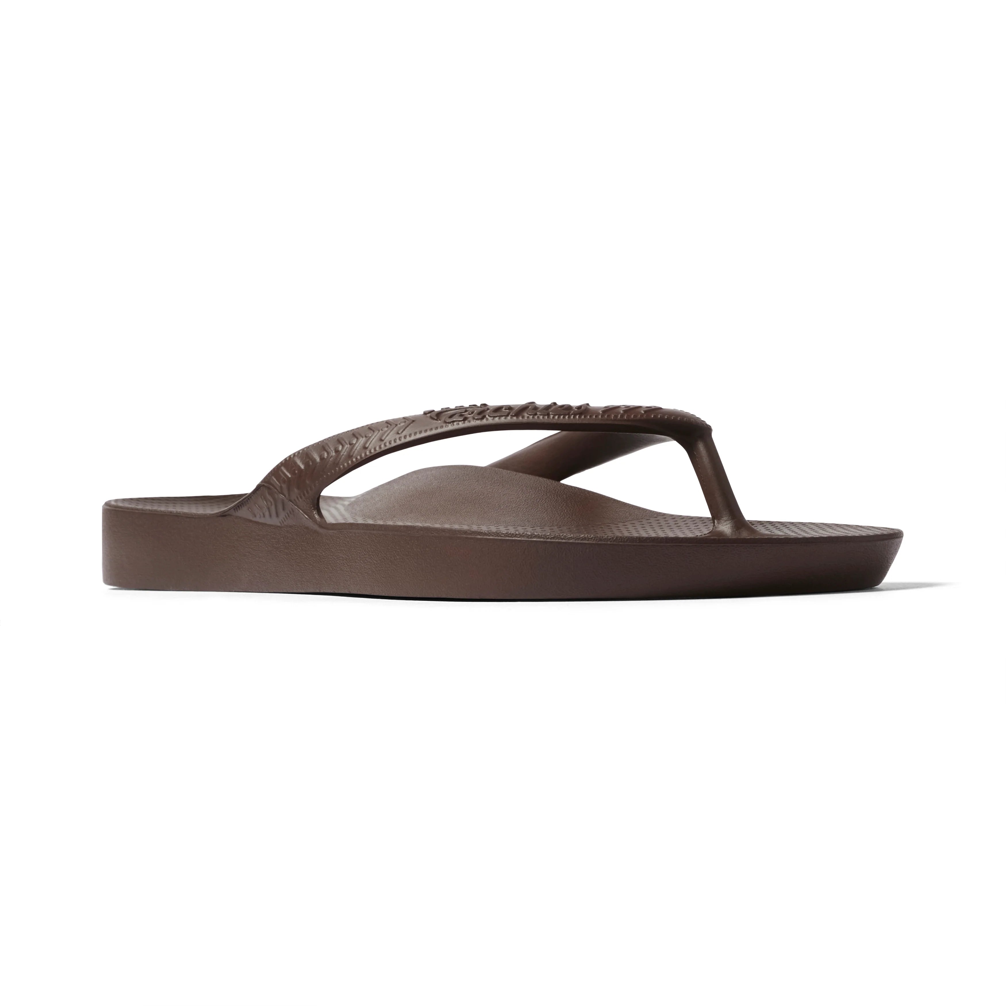 Archies Unisex Arch Support Flip Flops - Brown
