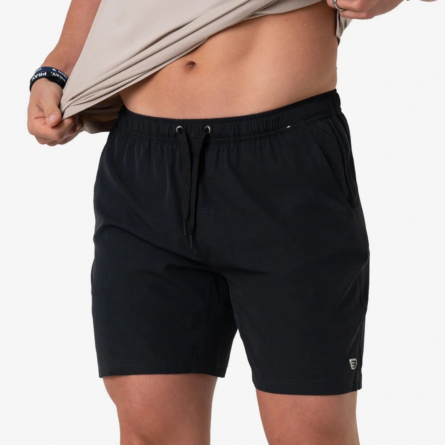 Men's Burlebo 7" Athletic Short - Heather Black - Retro Duck Camo Liner