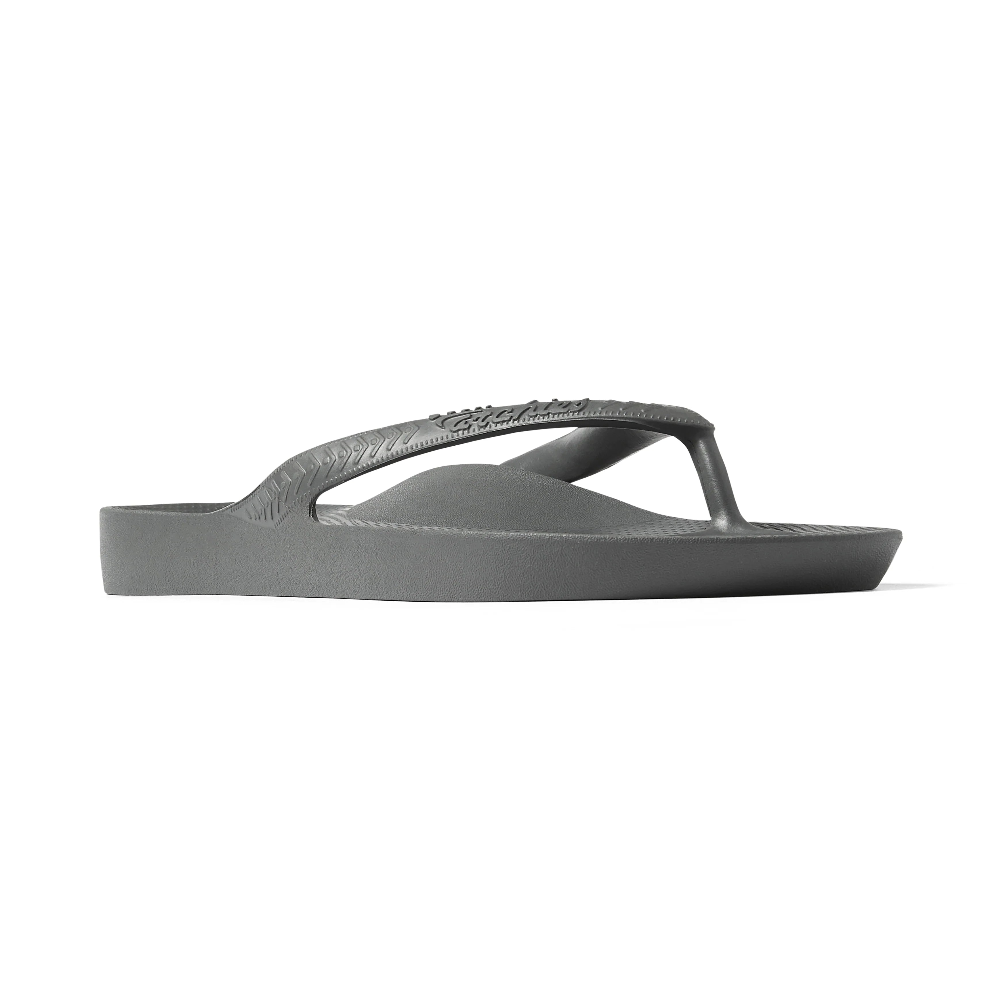 Archies Unisex Arch Support Flip Flops - Charcoal