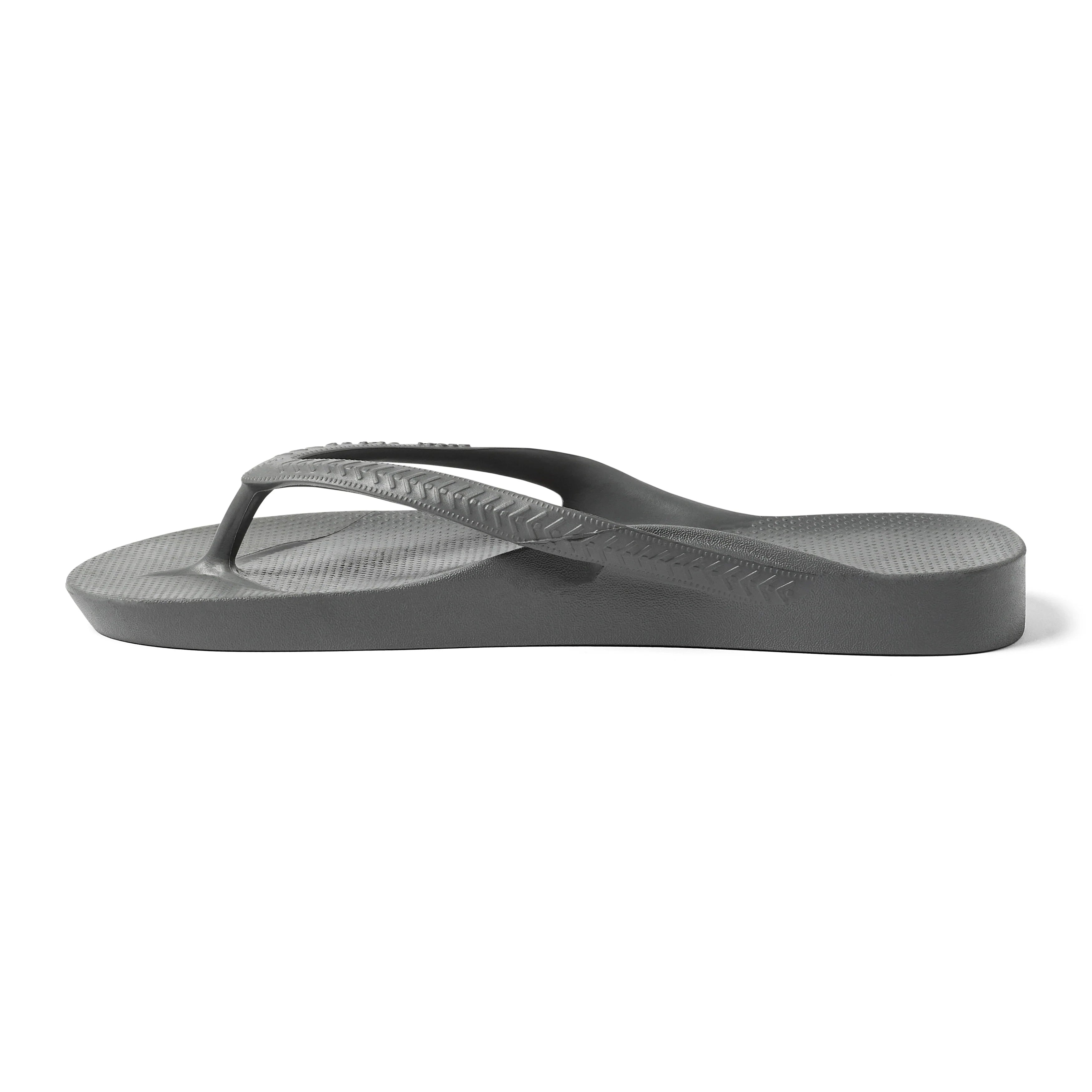 Archies Unisex Arch Support Flip Flops - Charcoal